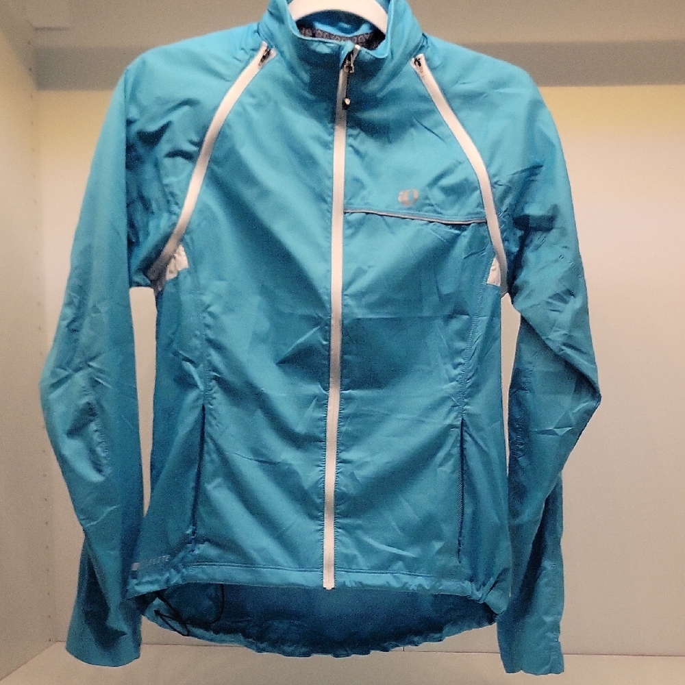 Pearl Izumi Blue Ski Jacket Weather-Resistant High Collar